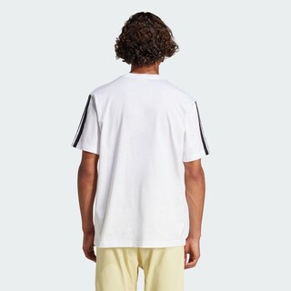 Foto 4 | Foto 4 | Playera Adidas Essentials 3 Franjas Tejido Jersey Blanco para Hombre