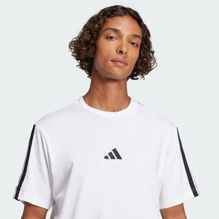 Foto 6 | Foto 6 | Playera Adidas Essentials 3 Franjas Tejido Jersey Blanco para Hombre