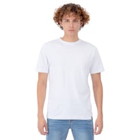 Playera Manga Corta Slim Fit Básica Quarry Blanca para Hombre