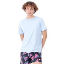 Playera Manga Corta Slim Fit Básica Quarry Azul para Hombre