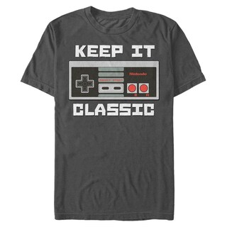 Foto 1 | Foto 1 | Camiseta Nintendo Keep It Classic Para Hombre Color Carbón Talla L - Venta Internacional.