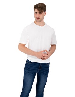 Foto 7 | Foto 7 | Set de Playeras Básicas Indicum Denim Blancas 3 Piezas para Hombre