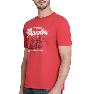 Foto 5 | Foto 5 | Playera Wrangler Hombre Slim Manga Corta 289 Rojo