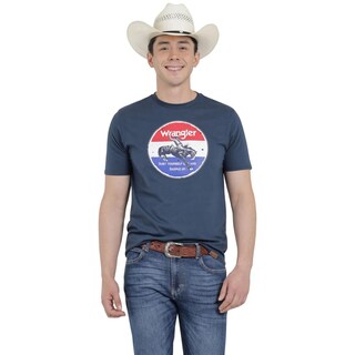 Foto 1 | Foto 1 | Playera Wrangler Hombre Slim Manga Corta 292 Azul