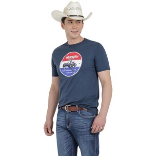 Foto 2 | Foto 2 | Playera Wrangler Hombre Slim Manga Corta 292 Azul