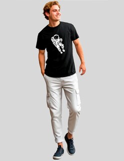 Foto 2 | Foto 2 | Playera OEM Estampada Negra para Hombre