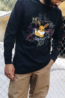 Foto 5 | Foto 5 | Camiseta Pokemon Mono Eeveeloutions Eevee De Manga Larga - Venta Internacional.