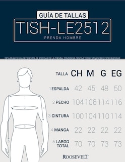 Foto 5 | Foto 5 | Playera Caballero Tish-le2504 Roosevelt Blanco
