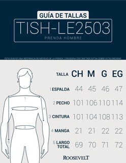 Foto 4 | Foto 4 | Playera Hombre Roosevelt Tish-le2503 Blanco