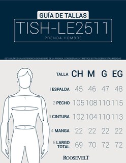Foto 5 | Foto 5 | Playera Hombre Tish-le2511 Roosevelt Negro