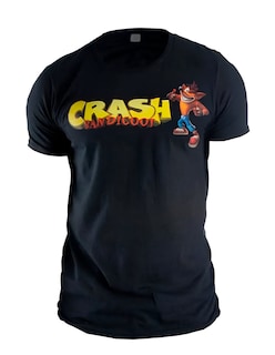 Foto 2 | Foto 2 | Playera De Algodón Crash Bandicoot Color Negra Talla Grande