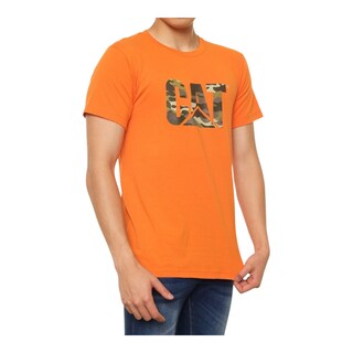 Foto 2 | Foto 2 | Playera Cat 1510305na Para Hombre Color Naranja Modelo 1510305na