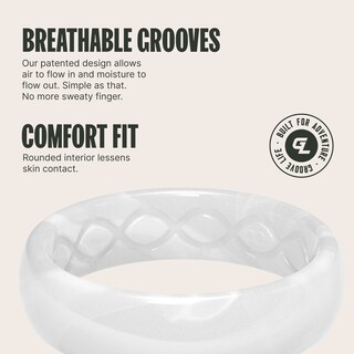 Foto 3 | Foto 3 | Ring Groove Life, Perla Fina Metálica, Silicona, Talla 8, Para Mujer - Venta Internacional.