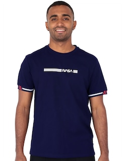 Foto 1 | Foto 1 | Playera Casual Caballero Premium Estampada Azul Marino Roosevelt C350