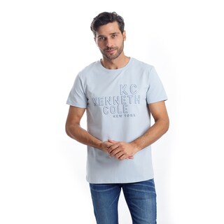 Foto 1 | Foto 1 | Playera Hombre Kenneth Cole Kcpv25cam18 Azul Claro Algodón Casual