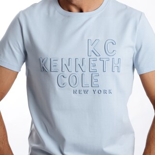 Foto 3 | Foto 3 | Playera Hombre Kenneth Cole Kcpv25cam18 Azul Claro Algodón Casual