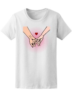 Foto 1 | Foto 1 | Playera Smartprintsink Mujer Arte Pop Pareja Sosteniendo sus Dedos