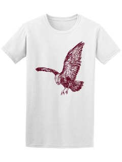 Foto 1 | Foto 1 | Playera SmartPrintsInk color Blanco para Hombre - Ilustración Águila Volando