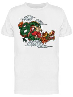 Foto 1 | Foto 1 | Playera SmartPrintsInk color Blanco para Hombre - Guerrero y Dragón