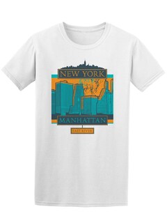 Foto 1 | Foto 1 | Playera SmartPrintsInk color Blanco para Hombre - Manhattan New York