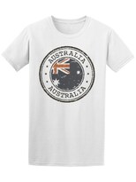 Playera SmartPrintsInk color Blanco para Hombre - Australia Sello Postal