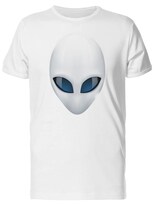 Playera SmartPrintsInk color Blanco para Hombre Ilustración 3D Rostro de Alien