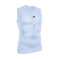 Zapari Playera Deportiva Sin Mangas Licras Deportivas Para Hombre De Compresion Con Cuello Redondo Blanco