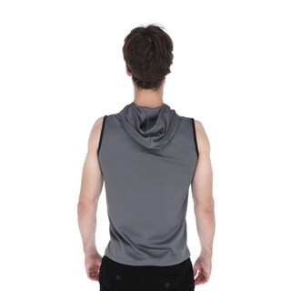 Foto 2 | Foto 2 | Playera Deportiva Sin Mangas Con Capucha Color Gris Para Hombre