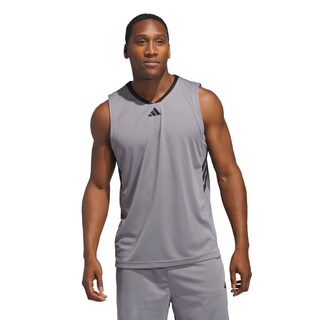 Foto 2 | Foto 2 | Tank 3-Stripes Adidas Gris para Hombre