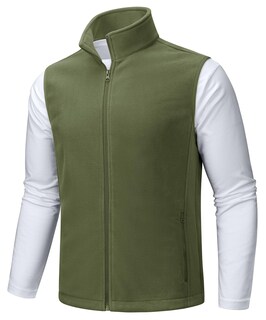 Foto 1 | Foto 1 | Chaleco Para Correr Tacvasen De Forro Polar Ligero Y Cálido Para Hombre, Color Verde Militar - Venta Internacional.