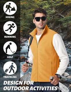 Foto 6 | Foto 6 | Chaleco Tacvasen De Forro Polar Con Cierre Completo Para Hombre, Color Jengibre Xl - Venta Internacional.