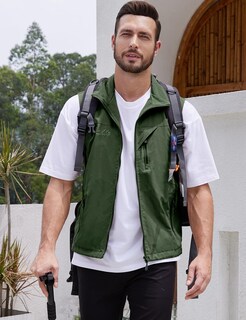 Foto 3 | Foto 3 | Chaleco Gihuo Para Hombre, Ligero, Para Golf, Fotografía, Pesca, Viajes, Color Verde Militar - Venta Internacional.