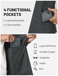 Foto 4 | Foto 4 | Chaleco Tacvasen De Forro Polar Con Cierre Completo Para Hombre, Color Gris Oscuro, Talla Xl - Venta Internacional.