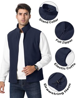 Foto 3 | Foto 3 | Chaleco Polar Tacvasen Para Hombre, Casual, Ligero, De Invierno, Azul Marino, Xl - Venta Internacional.