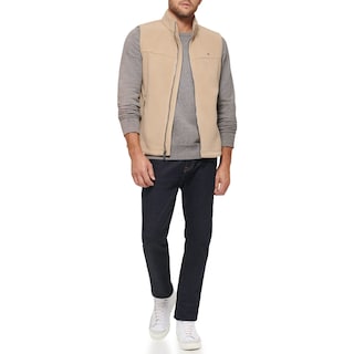 Foto 2 | Foto 2 | Chaleco Tommy Hilfiger De Forro Polar Para Hombre, Color Canela, Talla Xs - Venta Internacional.