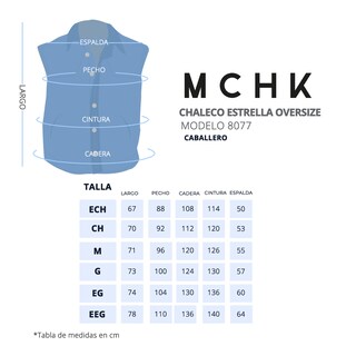 Foto 5 | Foto 5 | Chaleco De Mezclilla Mchk. Caballero Diseño De Estrella, Color Azul. Modelo 8077