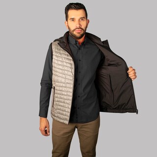 Foto 1 | Foto 1 | Chaleco Greenlander Reversible Con Capucha Térmico, Ligero, Acolchado Y Rompevientos 2 En 1 Revesrible Para Hombre