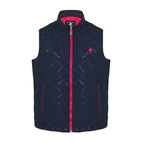 Chaleco En Poliester Fino Doble Vista Color Marino Rock Hampton Polo Team