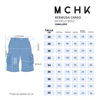 Foto 6 | Foto 6 | Bermuda Mchk Azul para Hombre