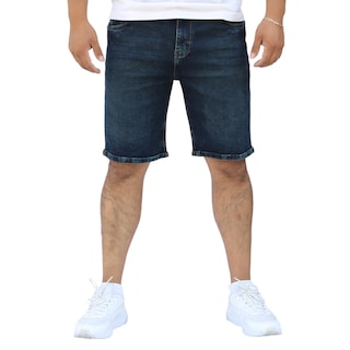 Foto 1 | Foto 1 | Bermuda Short Skinny De Mezclilla Stretch Azul Verdoso Obscuro John Silver