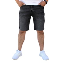 Bermuda Short Skinny De Mezclilla Stretch Gris Obscuro John Silver