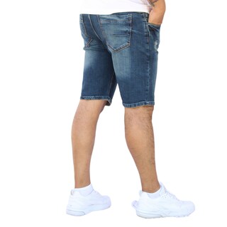 Foto 3 | Foto 3 | Bermuda Short Skinny De Mezclilla Stretch Azul Verdoso John Silver