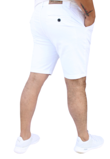 Foto 2 | Foto 2 | Bermuda Short Skinny De Gabardina Stretch Blanco John Silver