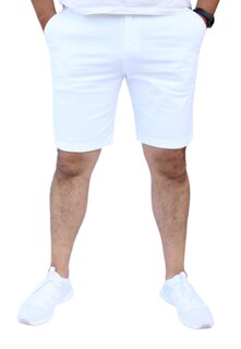 Foto 1 | Foto 1 | Bermuda Short Skinny De Gabardina Stretch Blanco John Silver