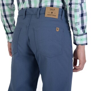 Foto 4 | Foto 4 | Pantalón Canasta Yale Regular Fit 0766 Azul Petroleo