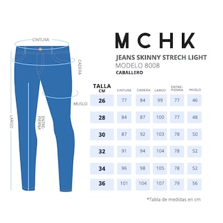 Foto 6 | Foto 6 | Jeans de Mezclilla Stretch MCHK 8009 color Azul Tiro Alto para Hombre