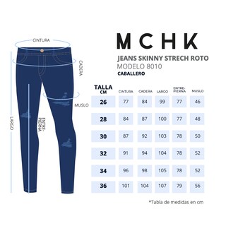 Foto 6 | Foto 6 | Jeans de Mezclilla Stretch MCHK 8010 color Azul con Desgaste para Hombre