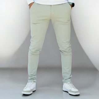Foto 1 | Foto 1 | Pantalón Skinny De Gabardina Verde Olivo John Silver