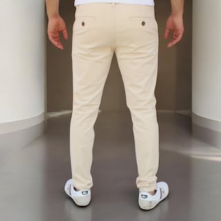 Foto 4 | Foto 5 | Pantalón Skinny De Gabardina Hueso John Silver
