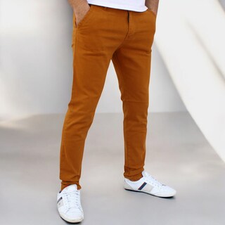 Foto 2 | Foto 2 | Pantalón Skinny De Gabardina Mostaza John Silver
